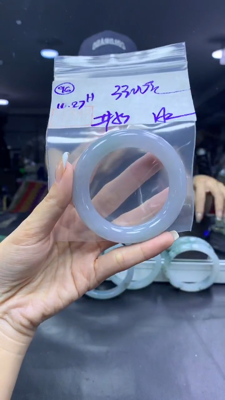 未镶嵌定制翡翠96手镯53冰丝+3300元+拍一发一