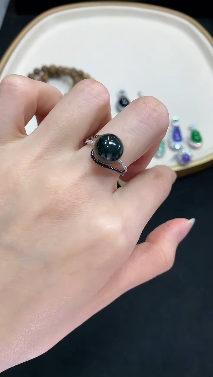 【闪购商品】翡翠戒指18K金镶嵌W269|4980