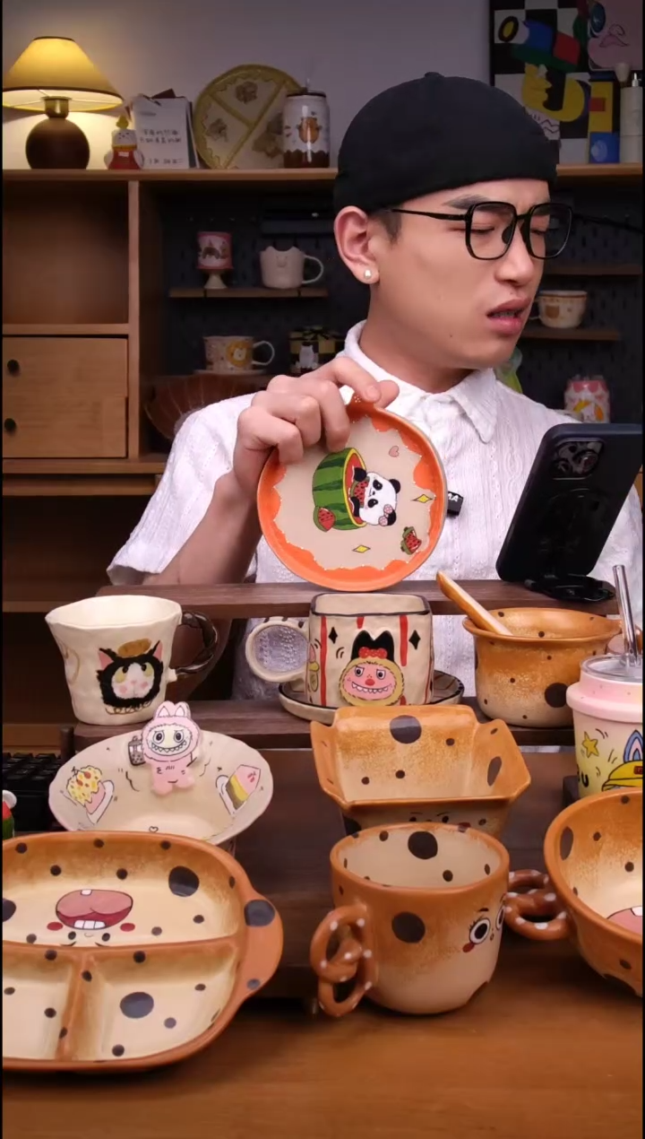 杯子景德镇可爱设计师款陶瓷