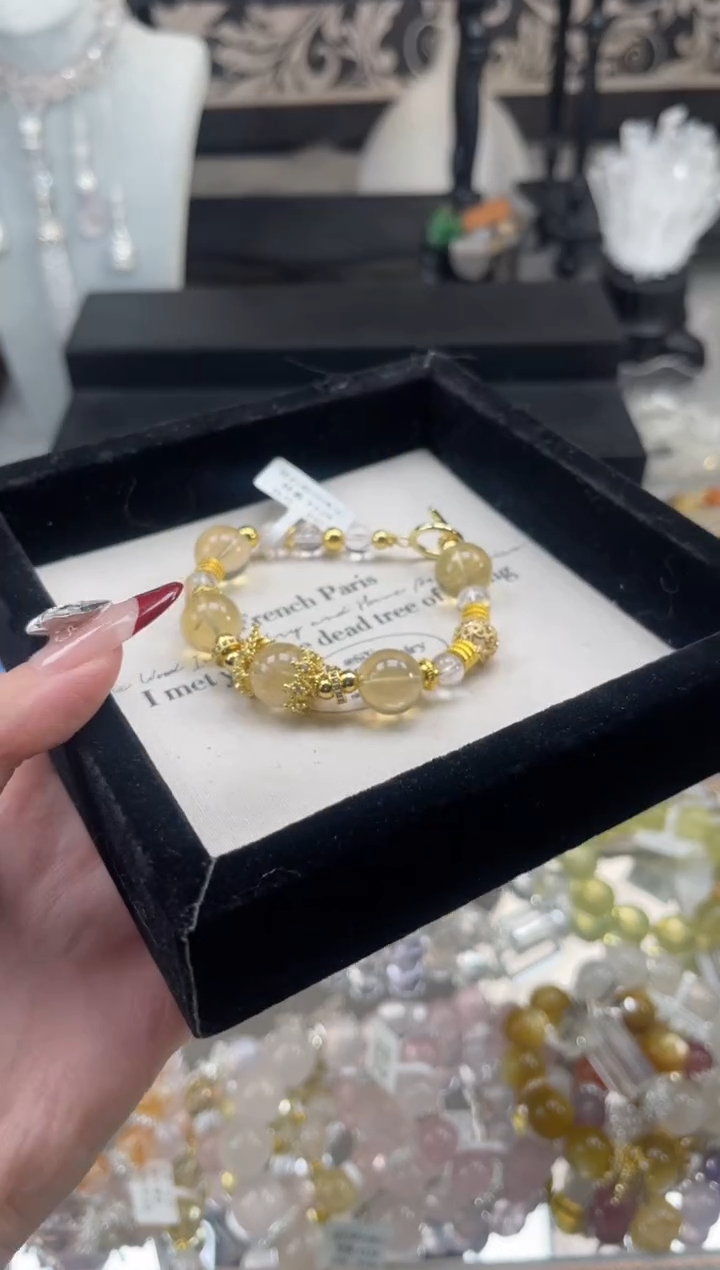 【闪购商品】烟晶手链银S925镶嵌天然水晶 多样性发货