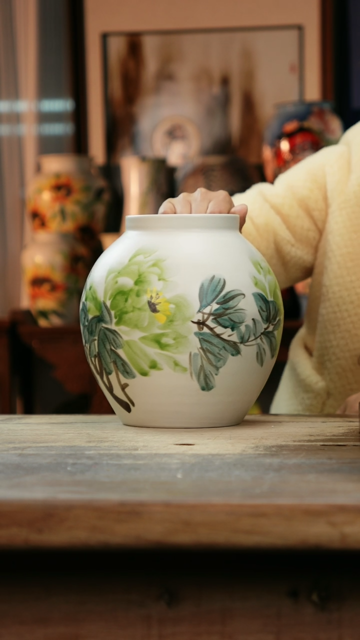 【闪购商品】瓷片景德镇纯手工釉下彩精品花瓶