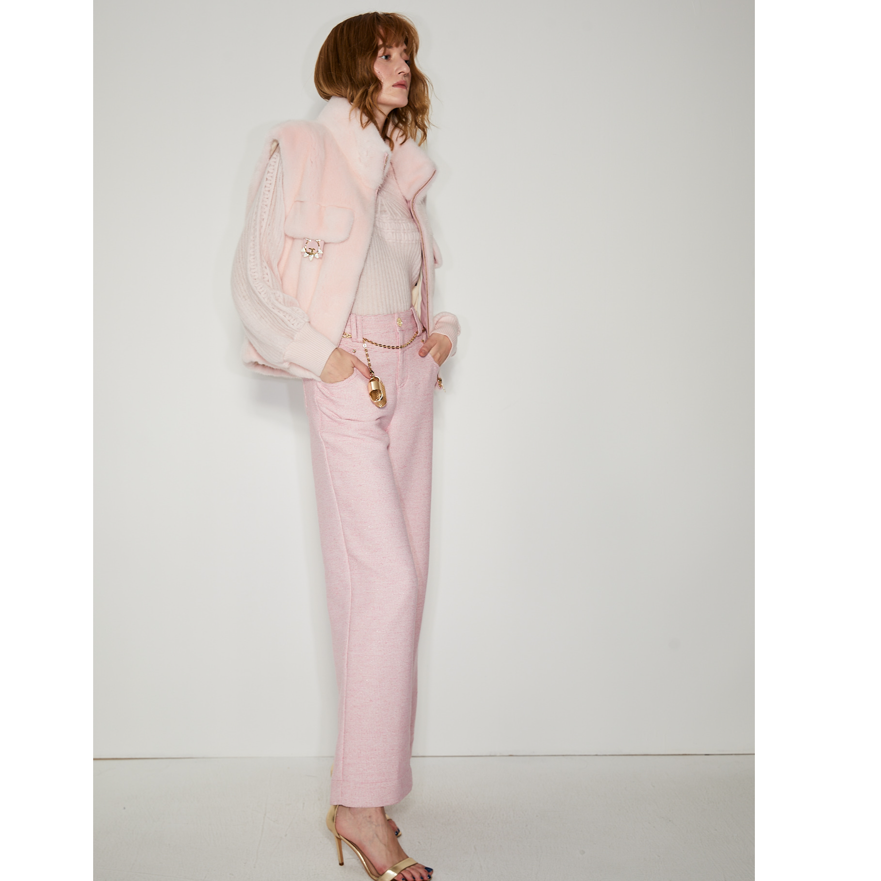 JETEZO/裘堤婼奢华小香风针织毛衫春季秋季格纹气质BC15267A1