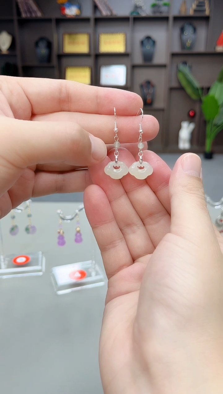 未镶嵌和田玉（子料）耳饰X33