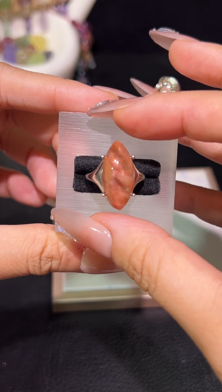 水晶戒指银S925镶嵌落**?发一(27)