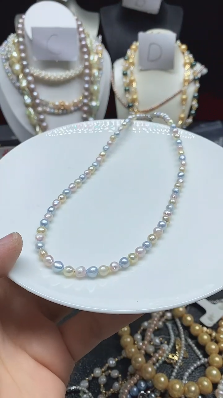 淡水珍珠未镶嵌颈饰多人