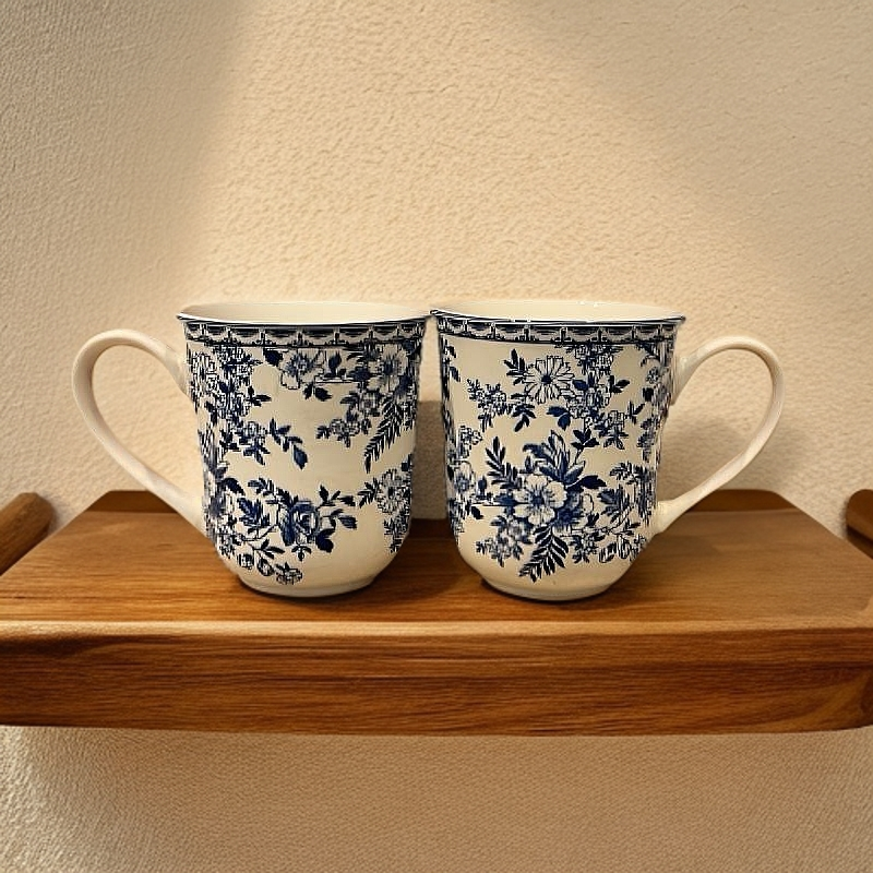 磁州窑国营老瓷，2只马克杯，微瑕完美勿拍300容量口径8.5高10