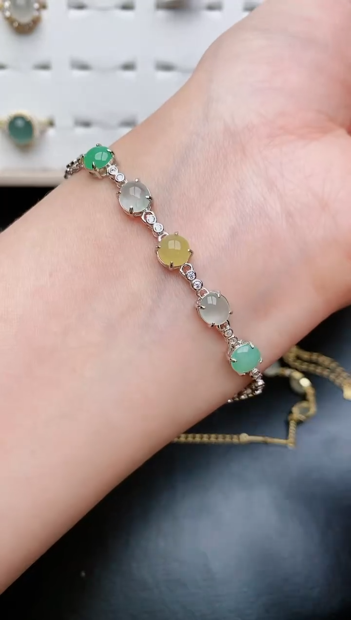 翡翠戒指银S925镶嵌.....