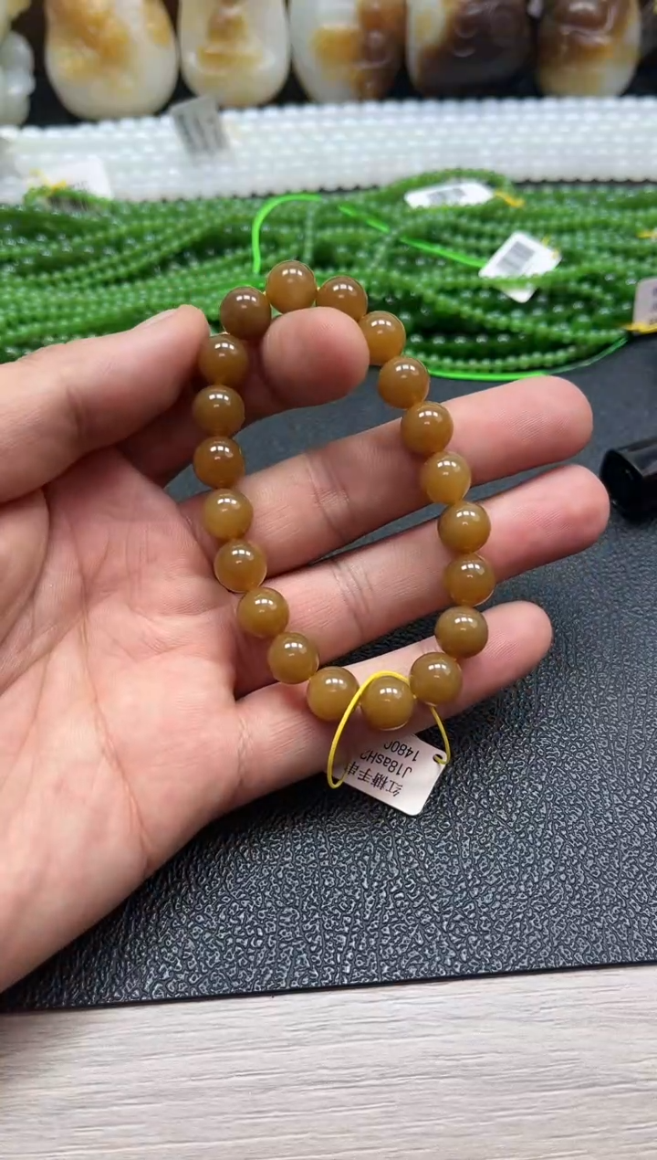 【闪购商品】和田玉手链未镶嵌且末糖手串