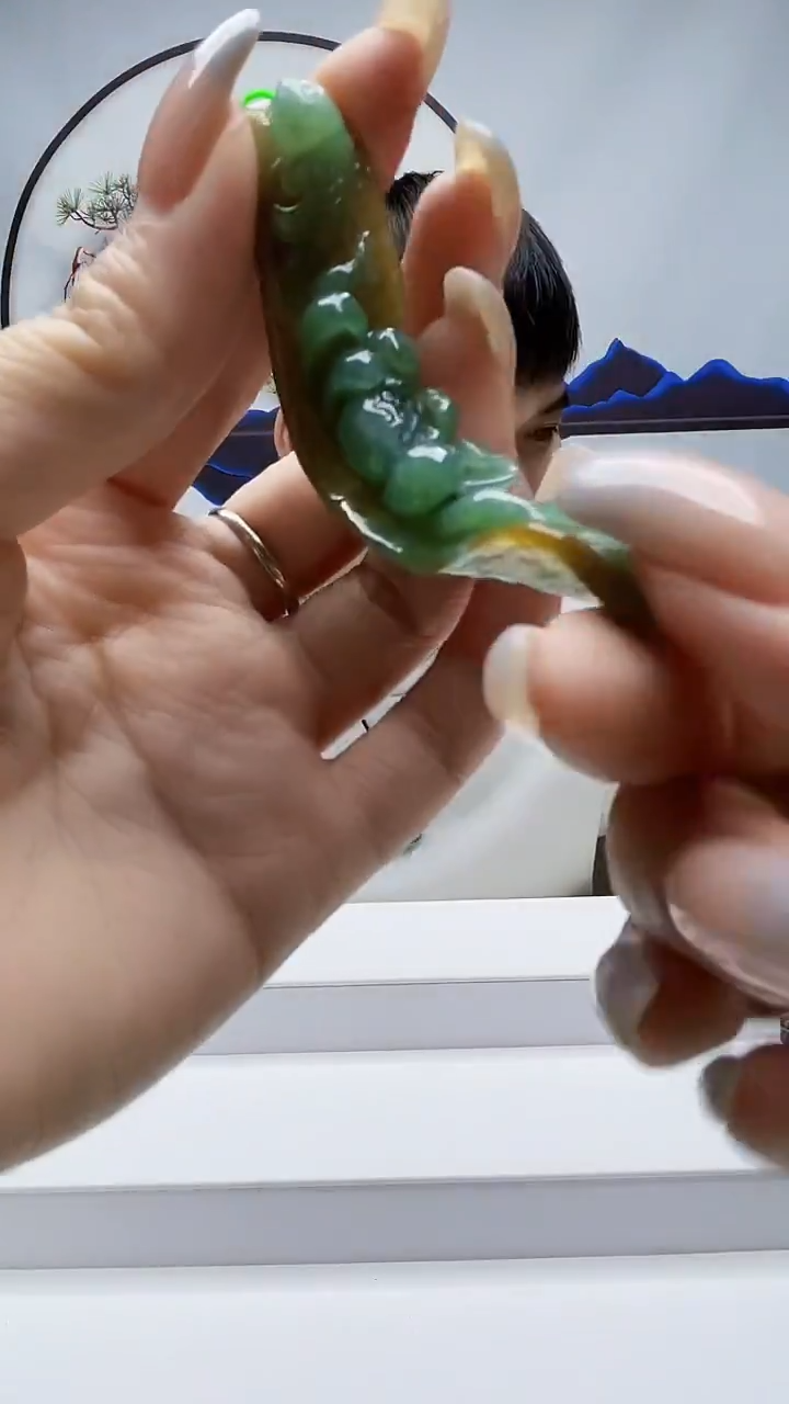 未镶嵌定制翡翠毛货挂件33