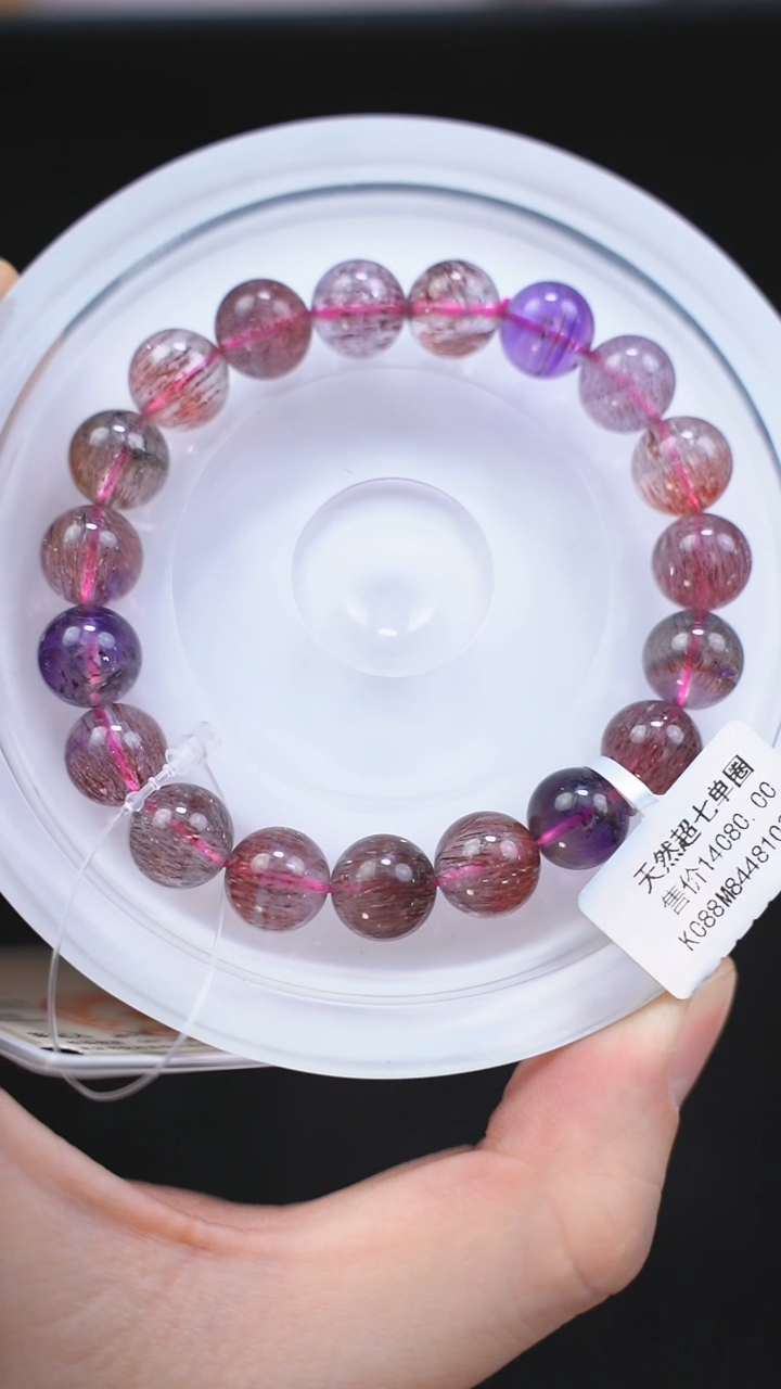【闪购商品】水晶手链未镶嵌d160 超七手链10mm+