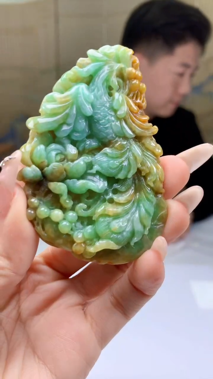 【闪购商品】定制翡翠未镶嵌4917ty-毛货挂件124