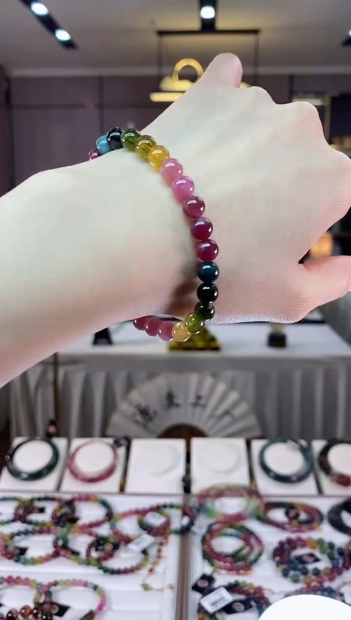 【闪购商品】碧玺单圈手串6mm+未镶嵌一物一证dan