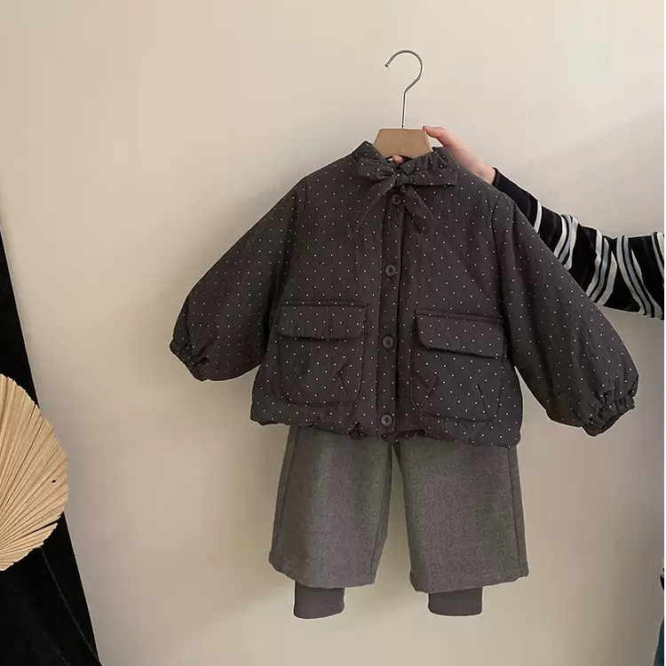 儿童冬季波点洋气棉服