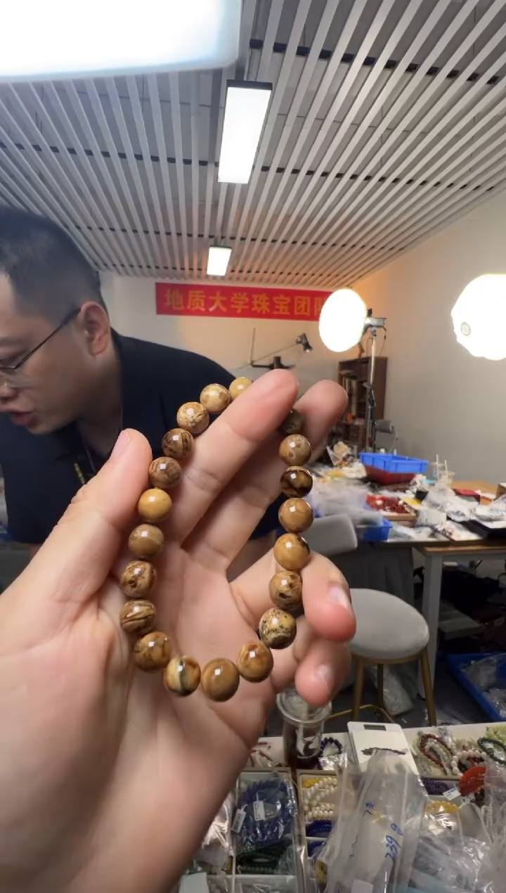 未镶嵌琥珀手串约9mm缅甸黄根根珀圆珠单圈