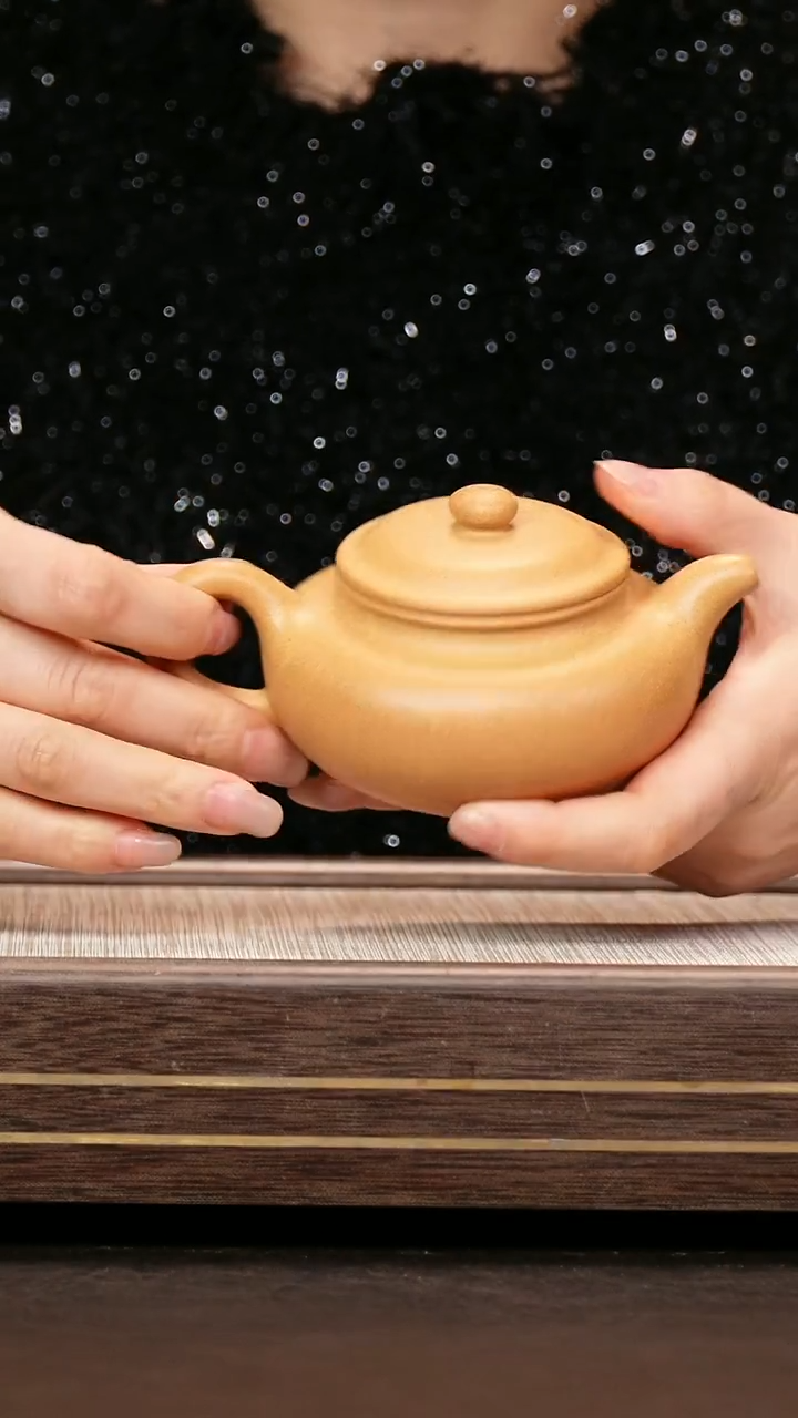 茶杯紫砂老宕口黄金段 仿古