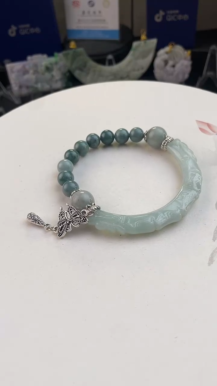 未镶嵌手链翡翠手工定制默认微瑕主播介绍为准