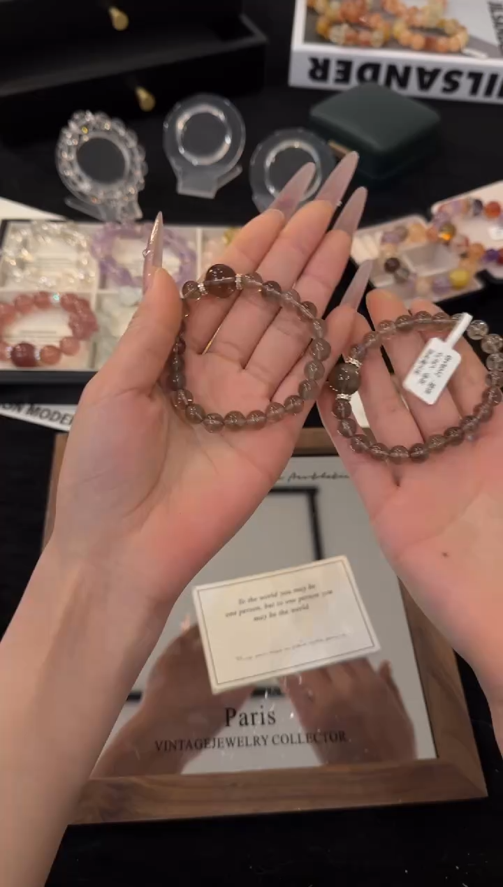 合金手链水晶茶水晶x3676