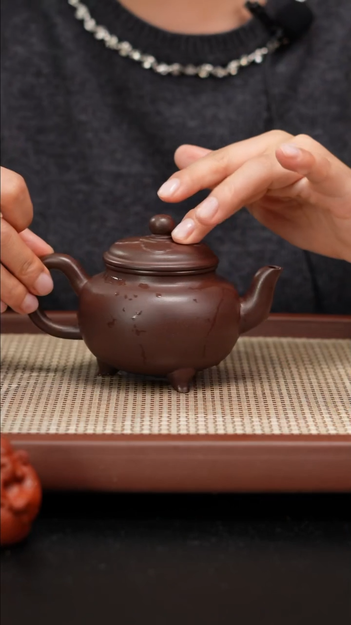 【闪购商品】紫砂茶壶铁芯老紫泥大彬如意200cc