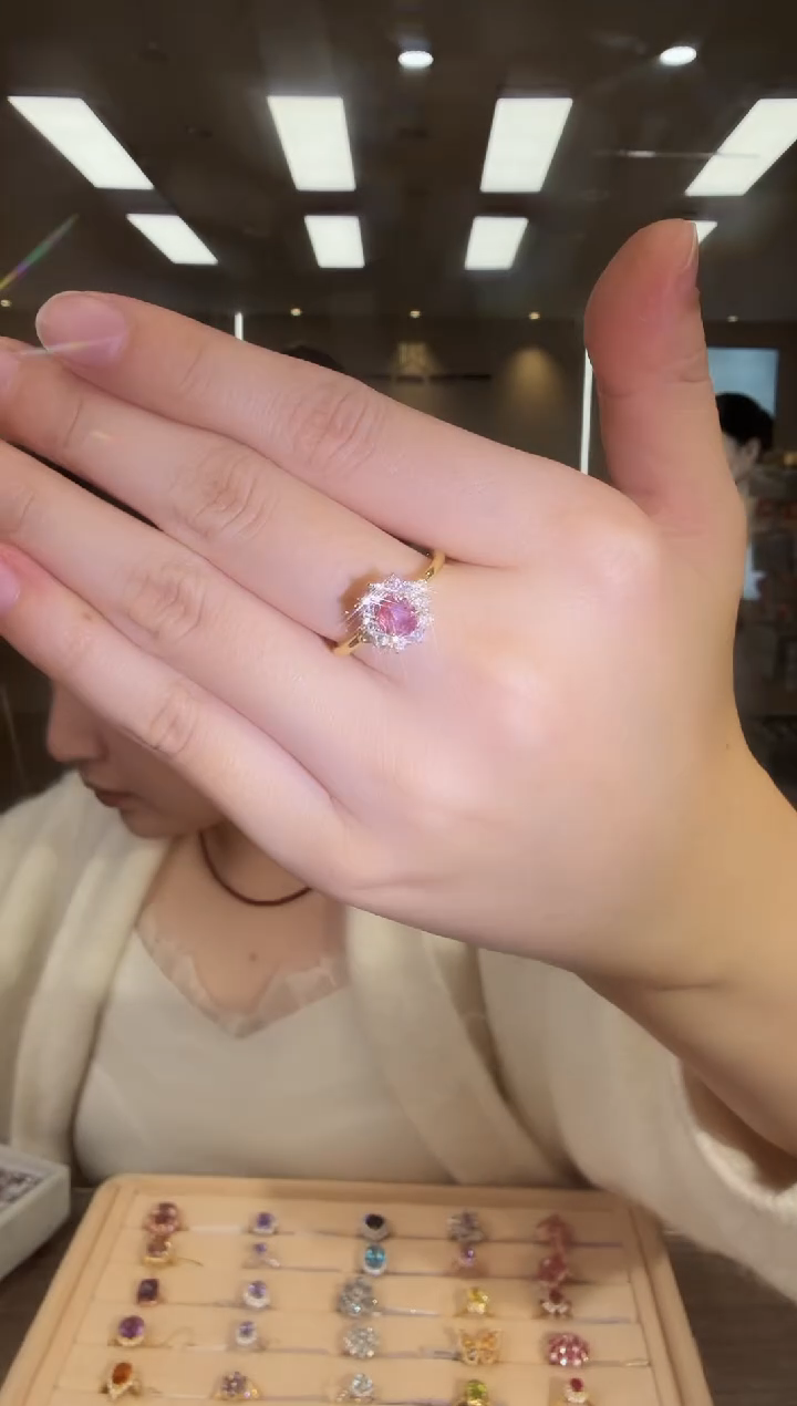 戒指蓝宝石银S925镶嵌09