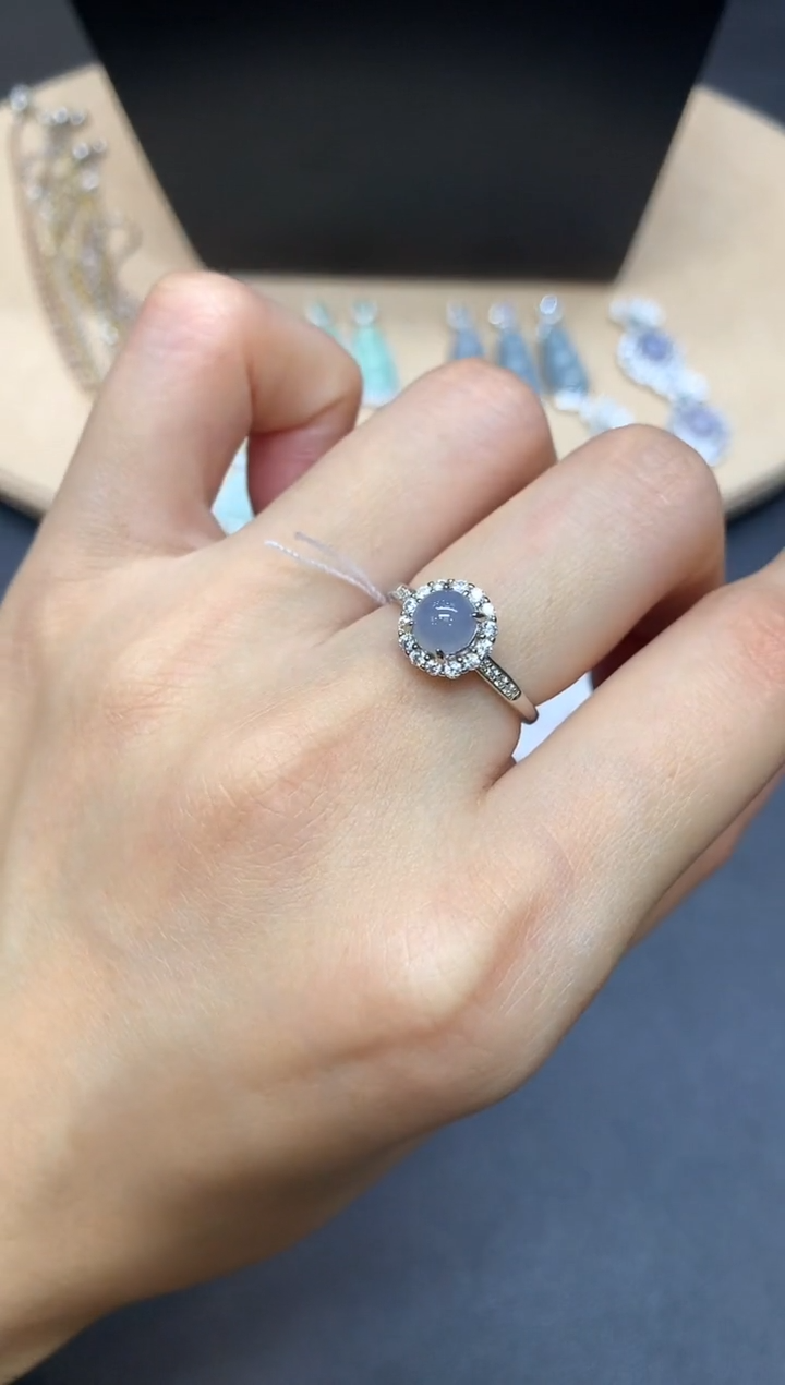 【闪购商品】翡翠戒指银S925镶嵌蛋面【无服务费】