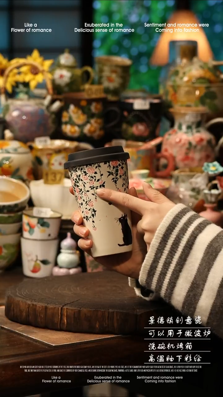 陶瓷景德镇高温釉下彩手工手绘款式@A0780@