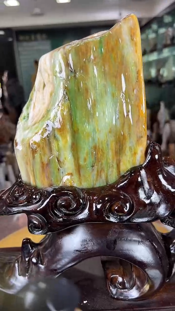 未镶嵌珠宝奇石硅化玉缅甸天然树化玉摆件