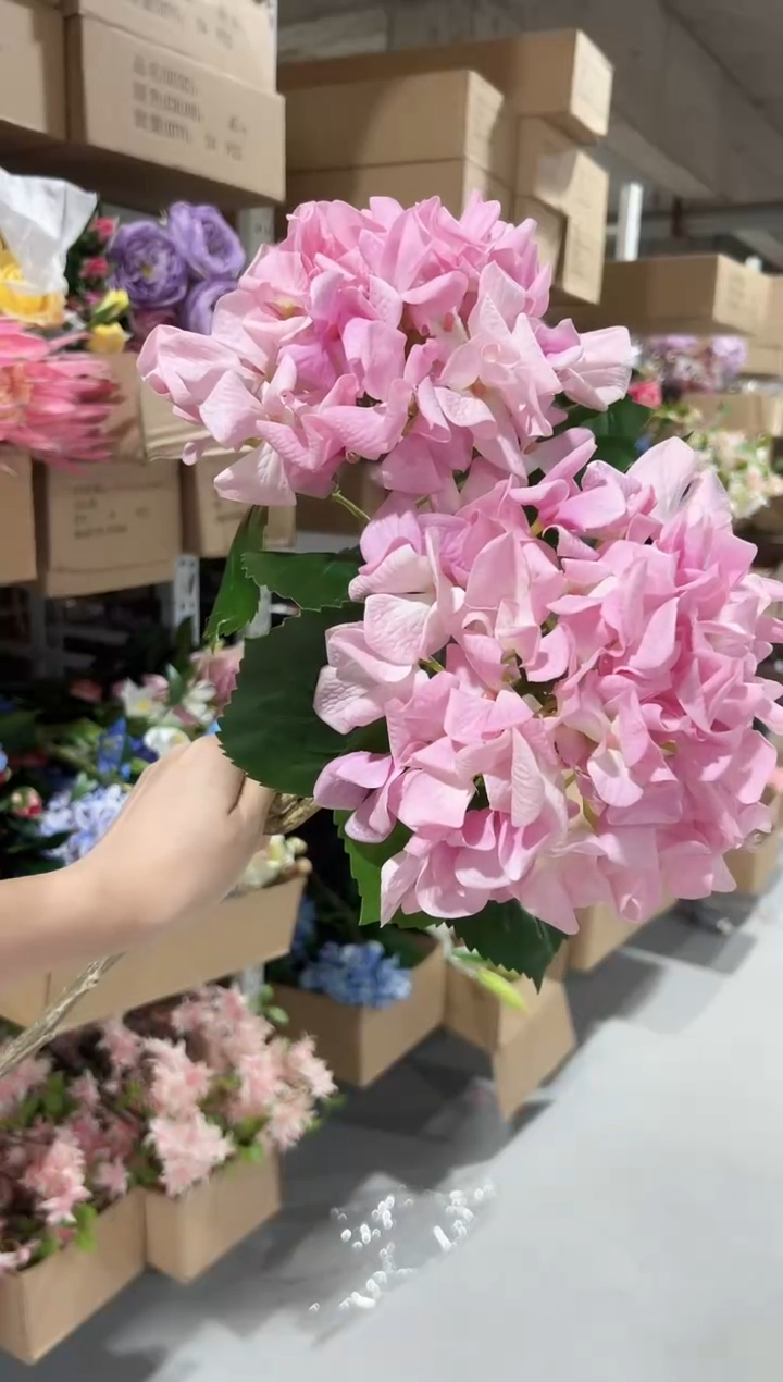 2枝粉色手感保湿绣球