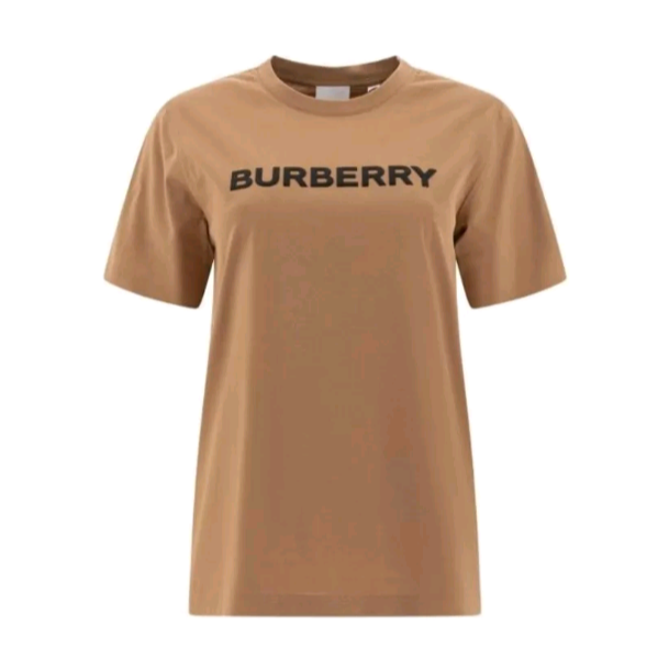 Burberry 博柏利  经典字母Logo圆领短袖休闲T恤女款棕色 8084006