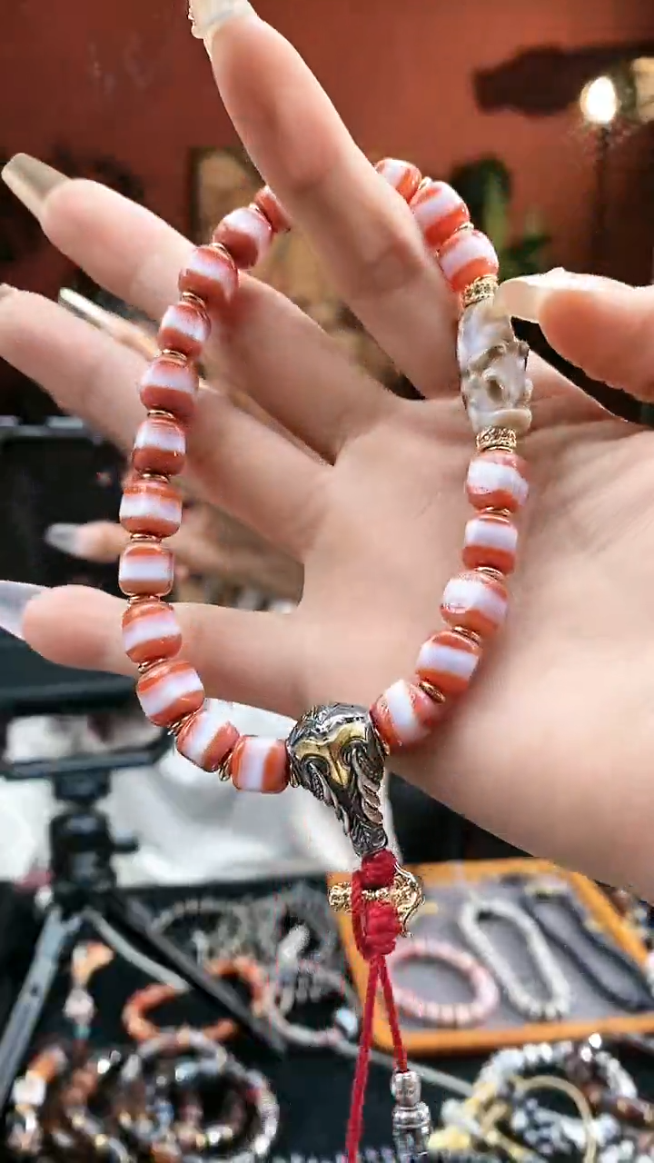 【闪购商品】玛瑙/玉髓136银S925镀金镶嵌0121-