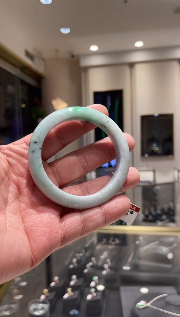 【闪购商品】翡翠手镯未镶嵌新年快乐58.7