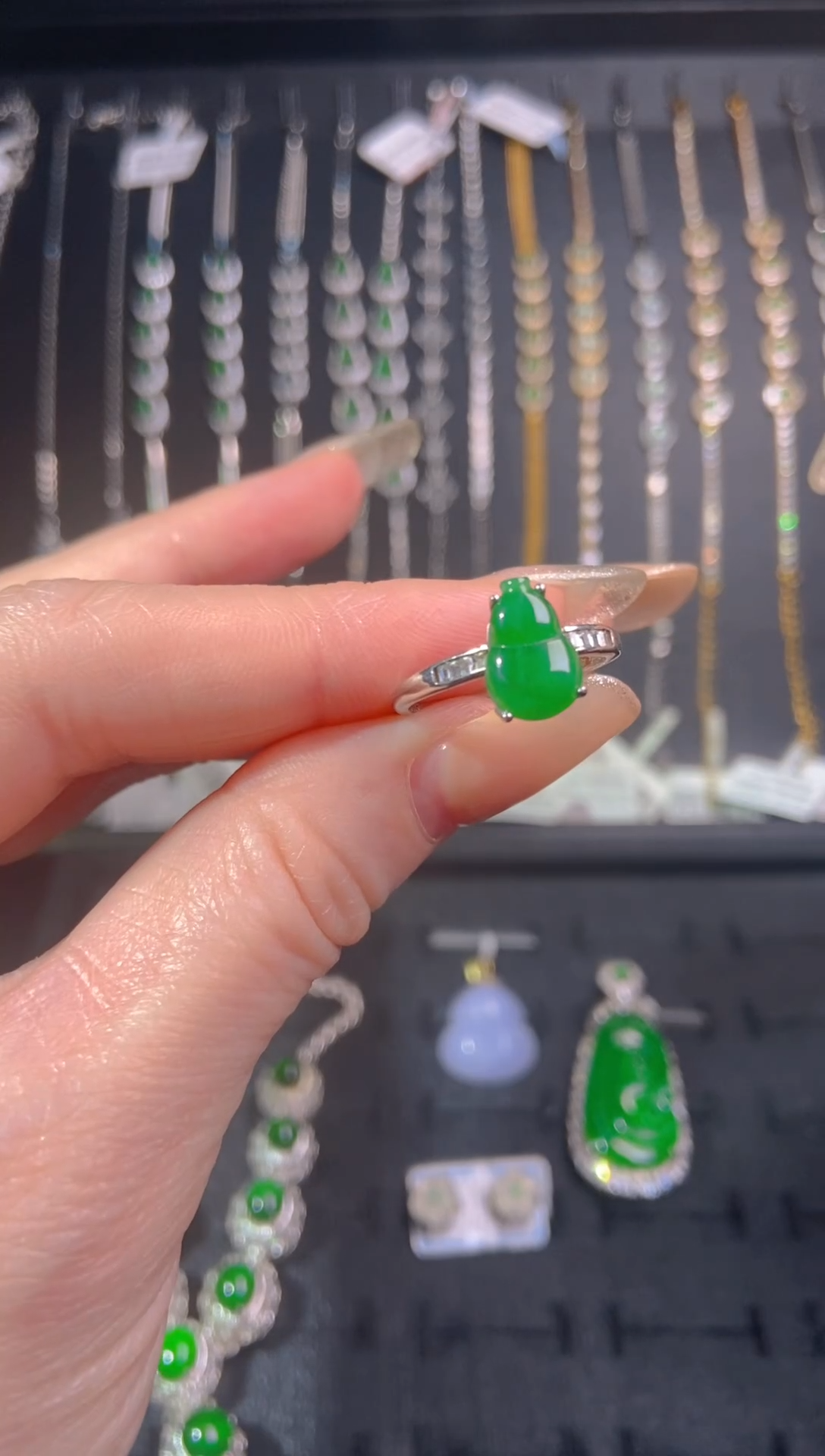 【闪购商品】翡翠戒指未镶嵌天然翡翠A货16