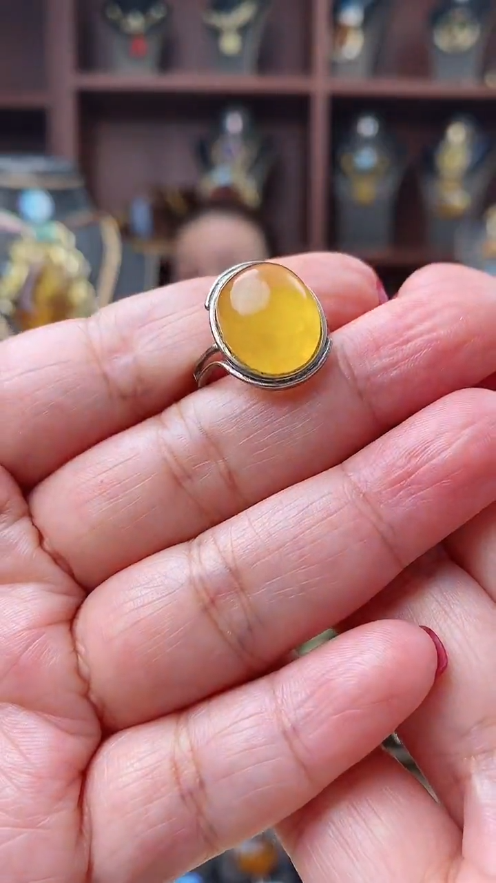 【闪购商品】琥珀戒指未镶嵌戒指