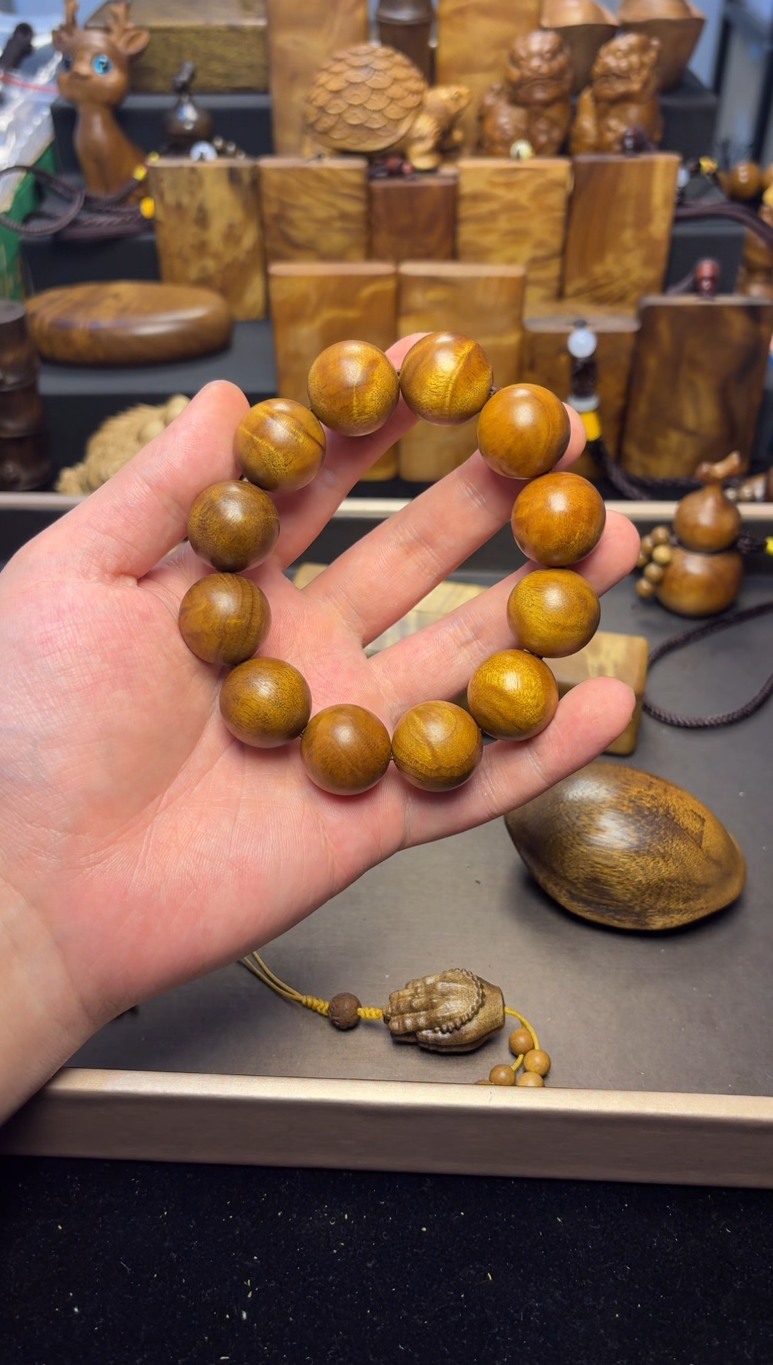 【闪购商品】楠木（金丝楠）其他2.0带花手串107老料