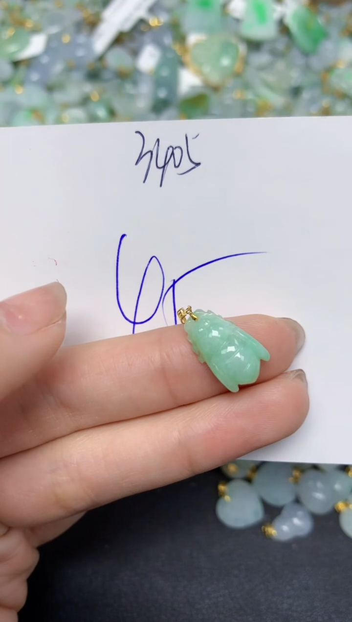 【闪购商品】翡翠颈饰18K金镶嵌 天然翡翠A货