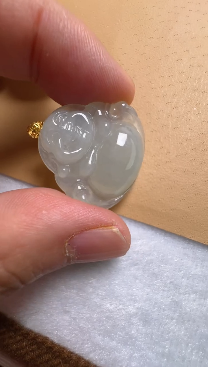 【闪购商品】翡翠颈饰18K金镶嵌佛公