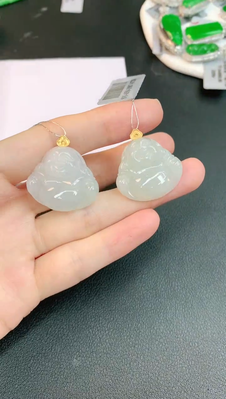 【闪购商品】翡翠颈饰18K金镶嵌赠礼盒证书 多样性发货发其一 小君