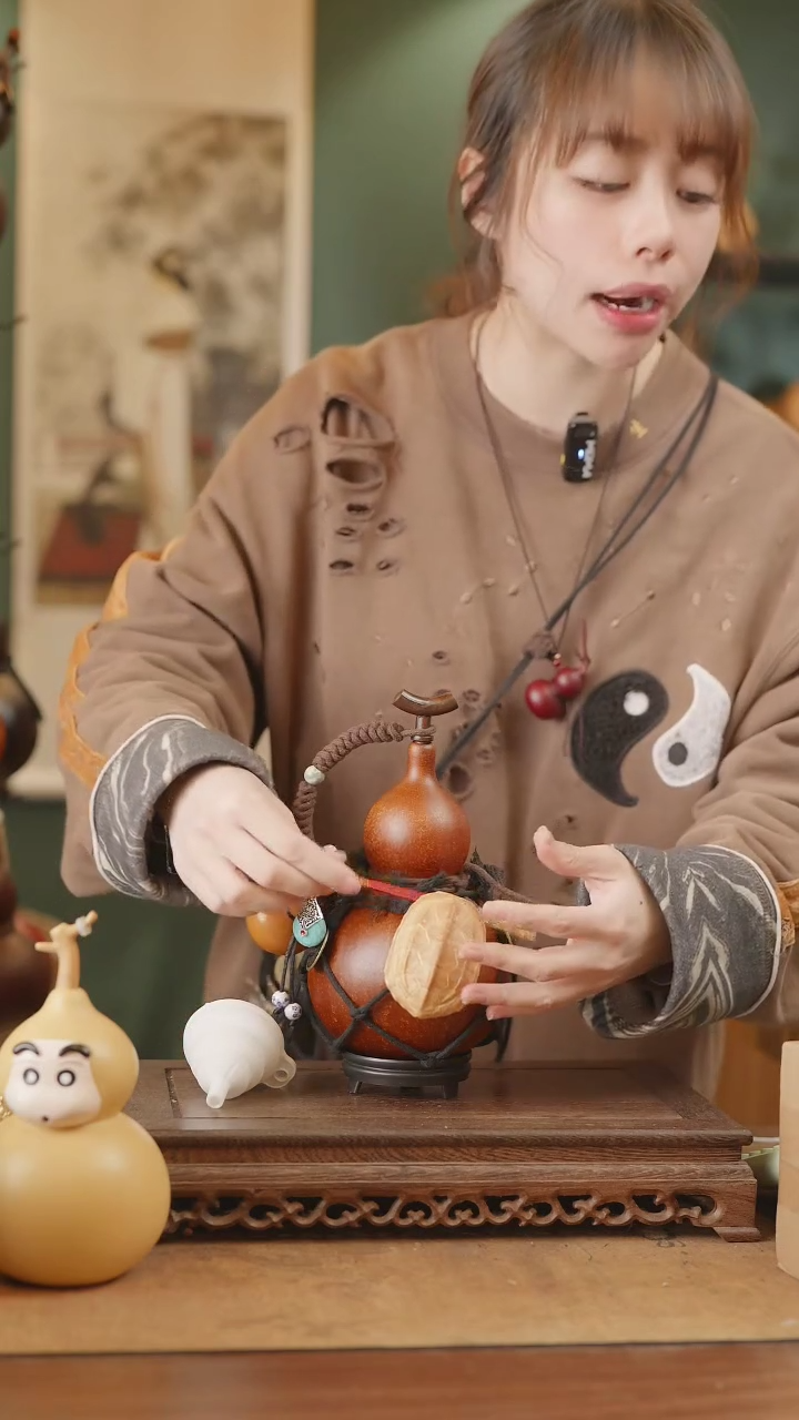 【闪购商品】332号精品天然大漆工艺防渗内胆酒葫芦~