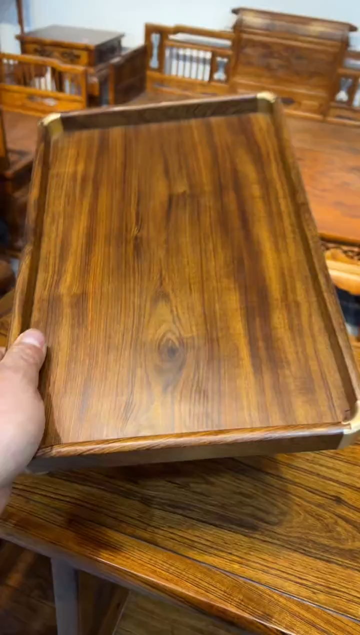 【闪购商品】花梨木类木雕茶盘