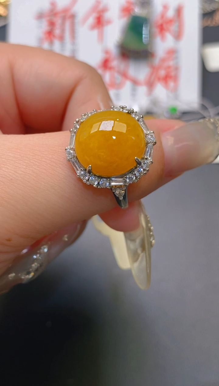 【闪购商品】翡翠耳饰银S925镶嵌天然A货翡翠1