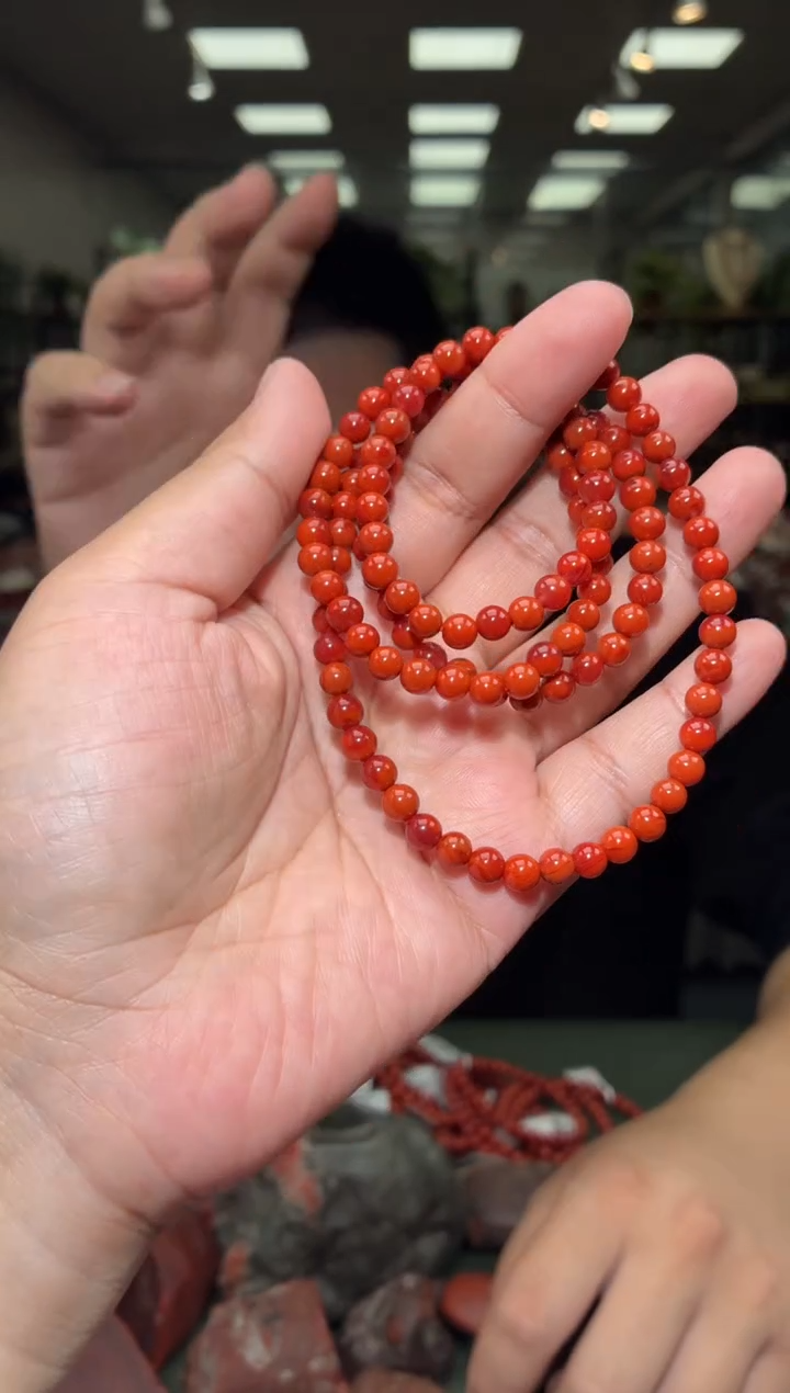 未镶嵌手链南红玛瑙多圈手串一条约5mm+多样性发货