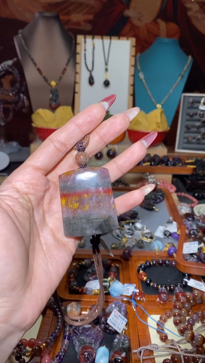 【闪购商品】水晶吊坠未镶嵌极光无事牌