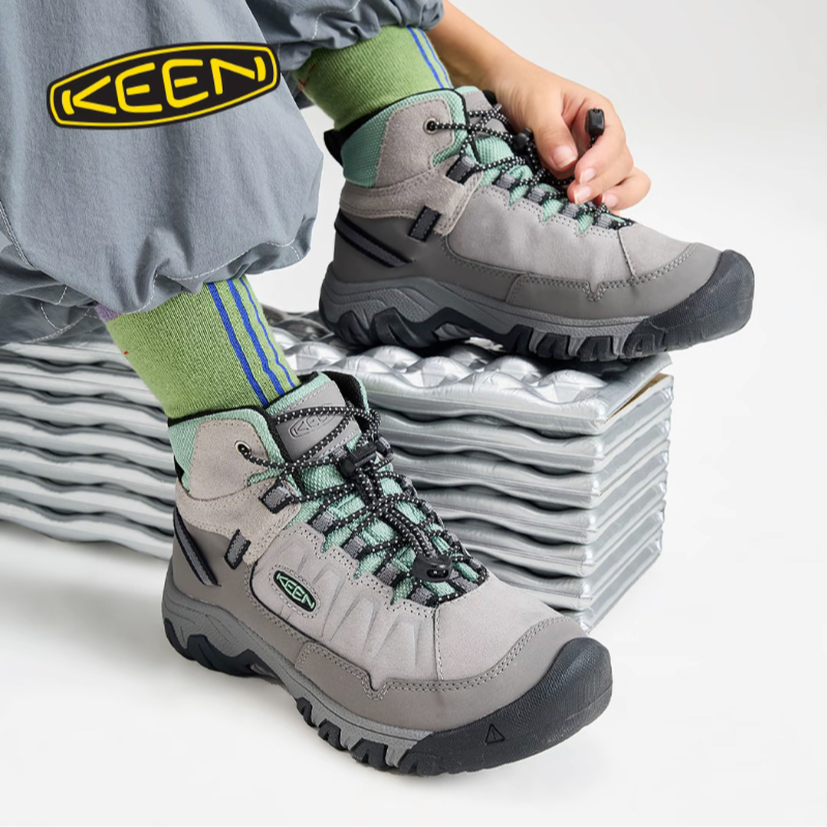 KEEN官方 TARGHEE IV MID WP“踏极”儿童户外耐磨登山鞋徒步鞋