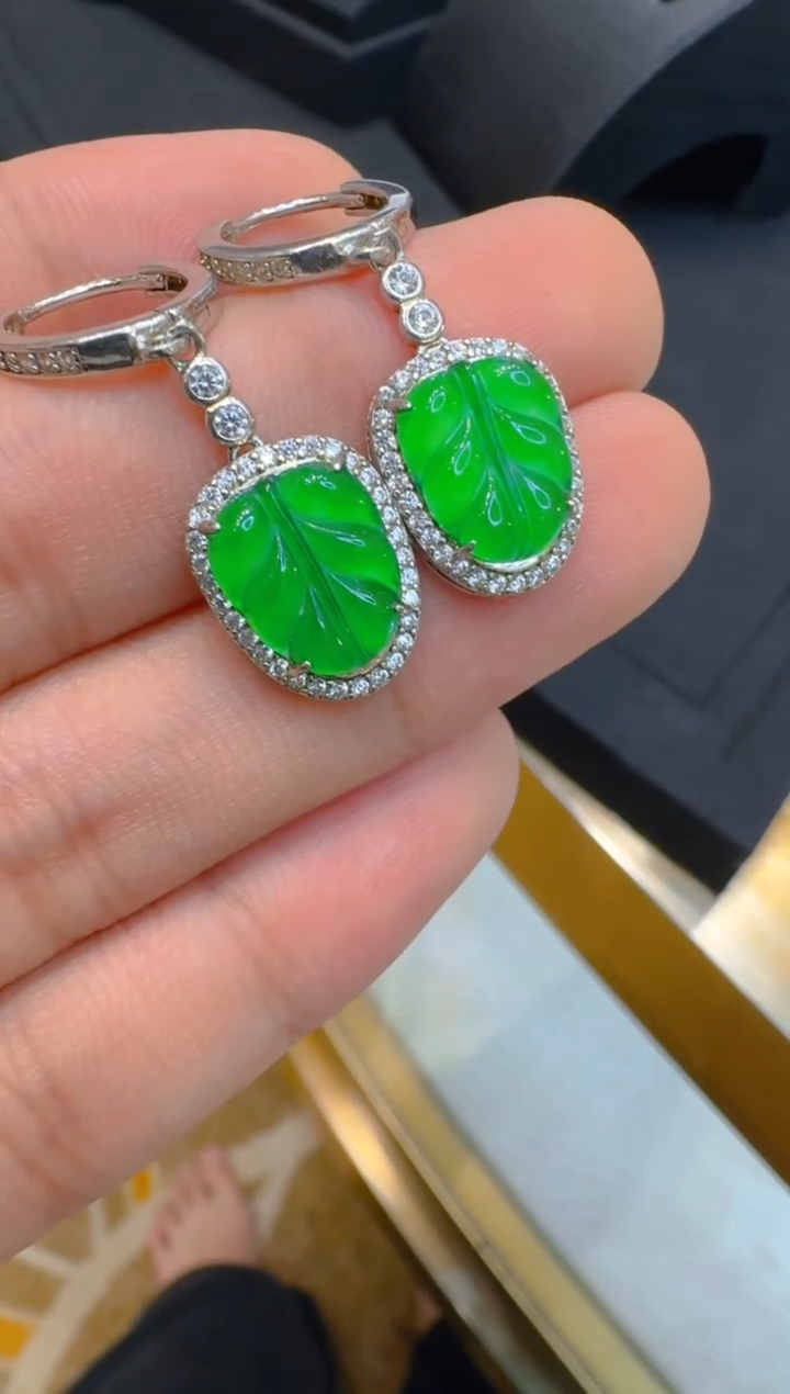银S925镶嵌翡翠耳饰多样性团购发一件
