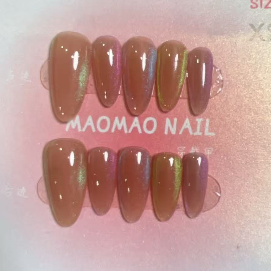 现货咕【五彩猫眼】MAOMAO重工纯手工穿戴甲穿戴式