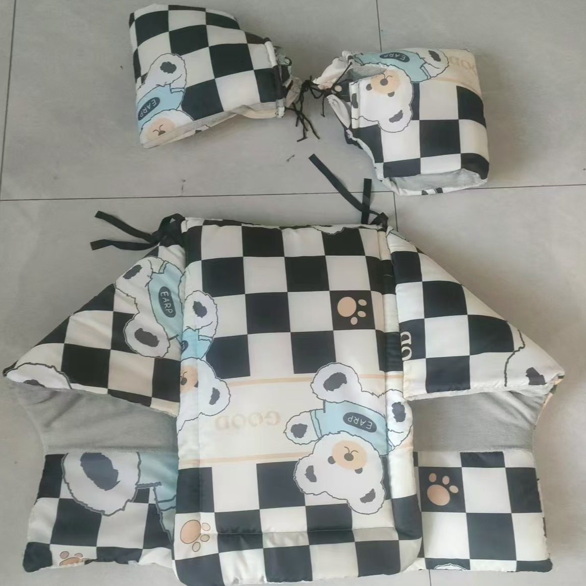 分体款冬季挡风被电动车加绒加厚法兰绒防水记忆布防风车把套护腿