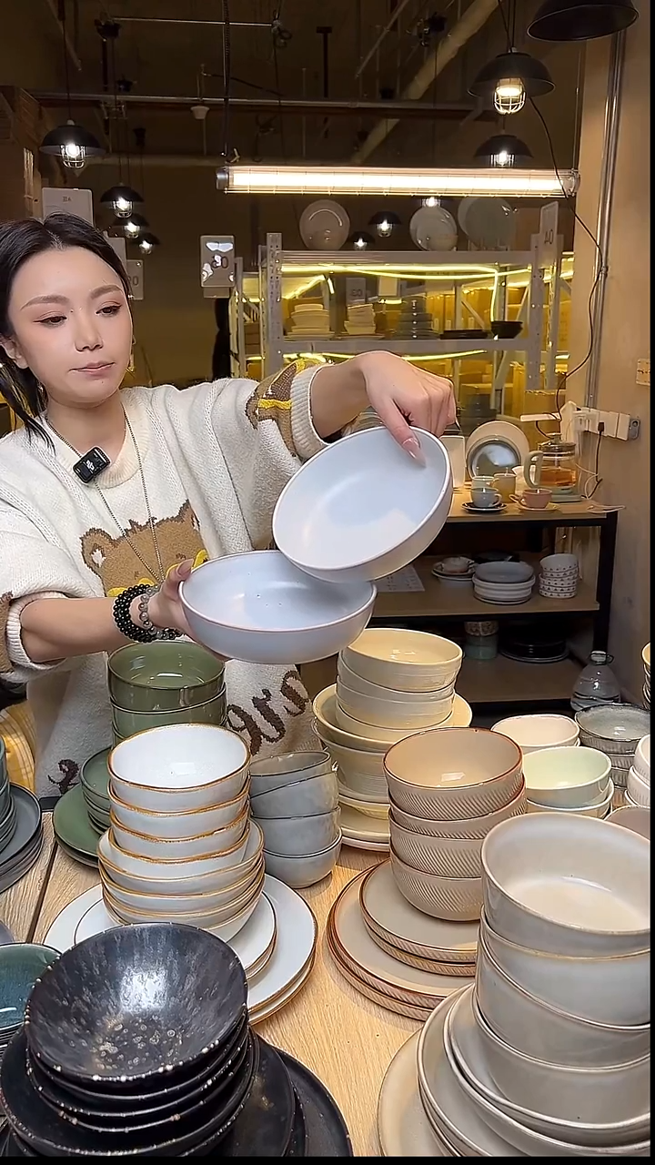 瓷174外贸尾货窑变釉下彩默外微瑕