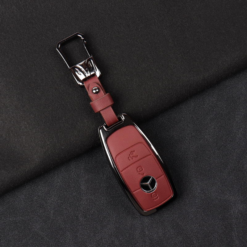 适用奔驰e300l钥匙套c260l车glc新款gle350壳gla glb220扣a200l男