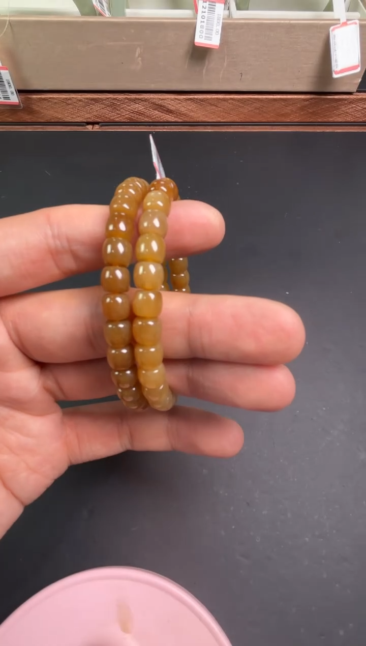 【闪购商品】和田玉手串未镶嵌且末金山卡6*7多样性发货拍一发一