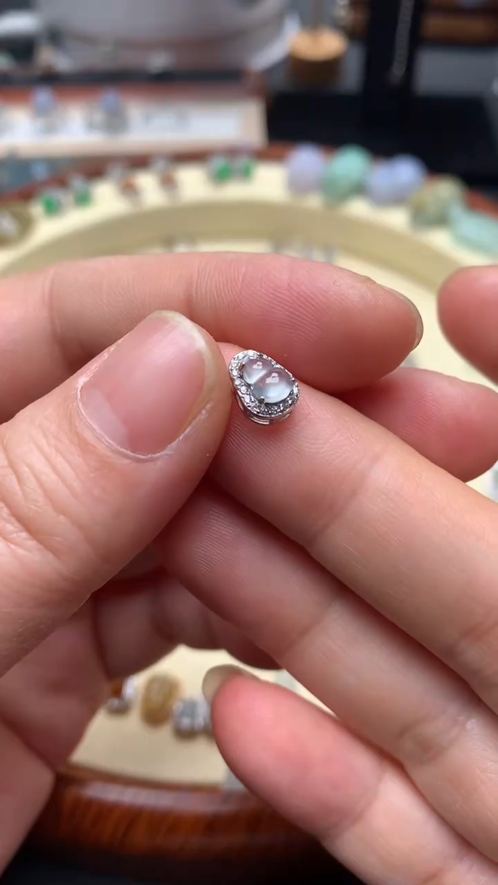 【闪购商品】翡翠颈饰银S925镶嵌翡翠镶嵌葫芦