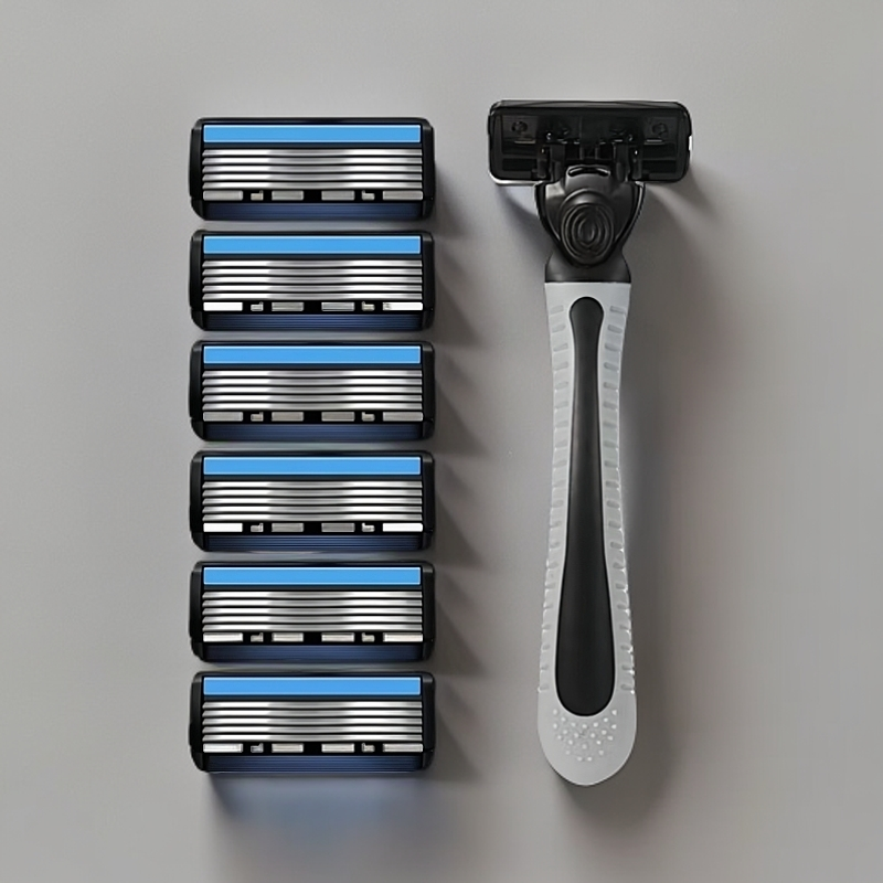 吉利克进口6层刀片刮胡刀剃须刀手动男士六层刀头胡子刀剃须刀片